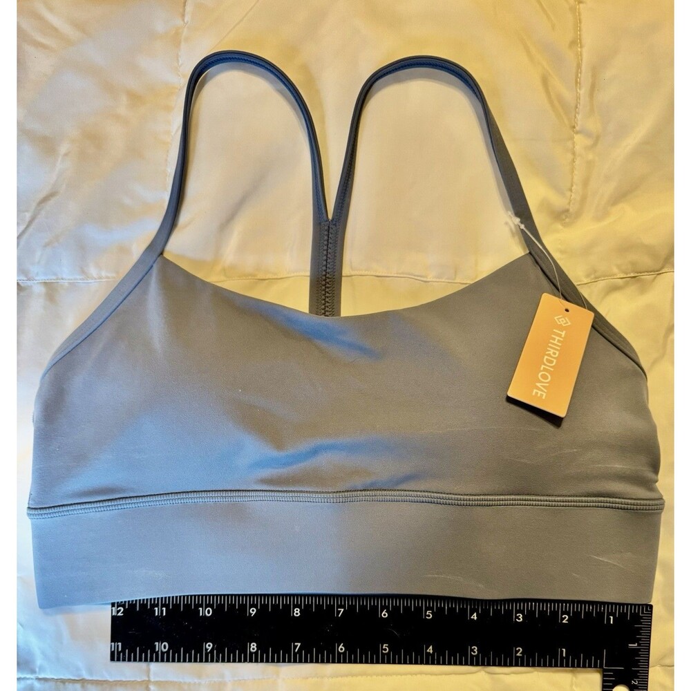 Third Love Cornflower Blue Y racerback Sports athletic yoga workout Bra large